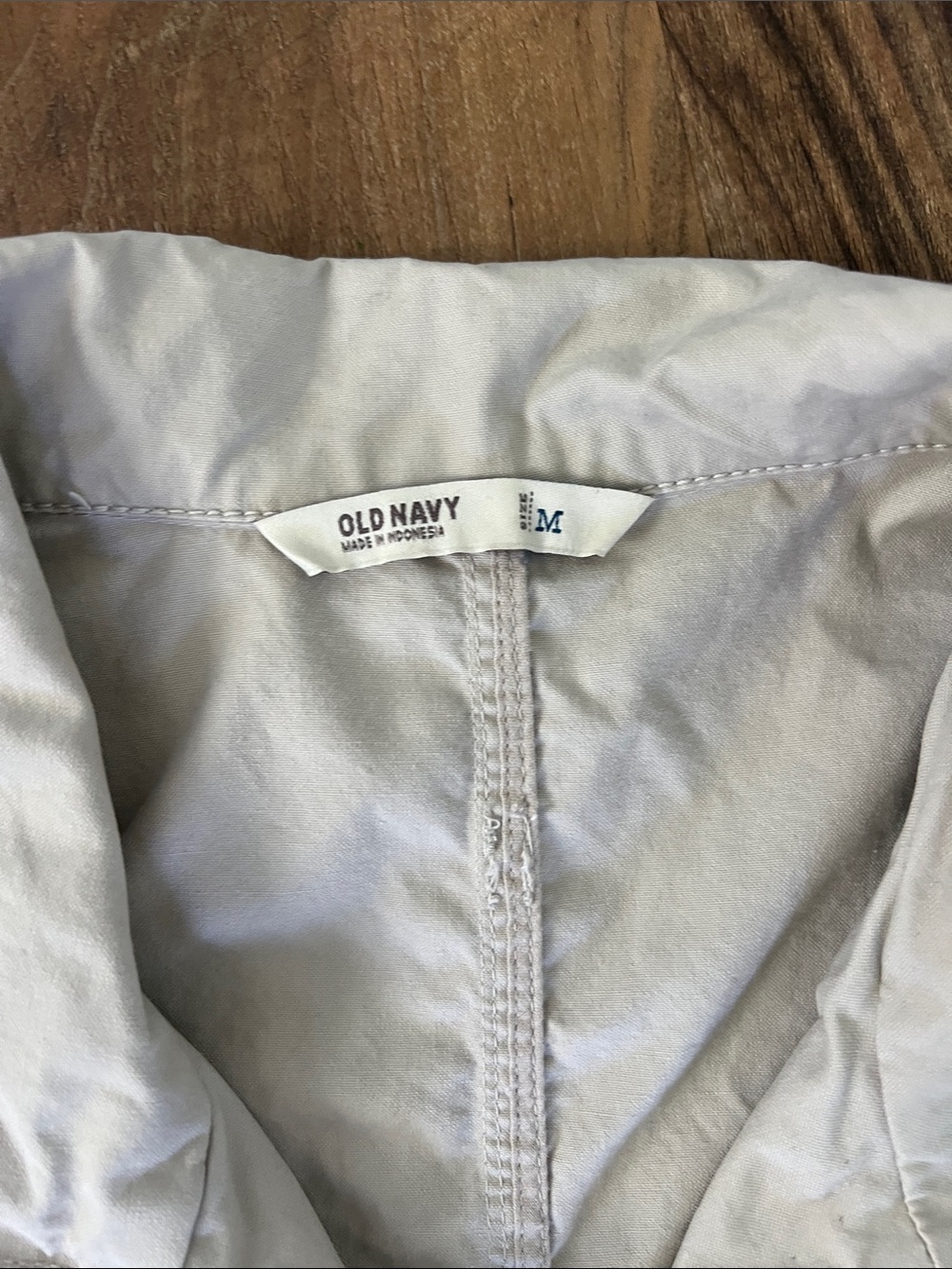 Old Navy Light Cream Utility Windbreaker Jacket - Picture 2 of 3